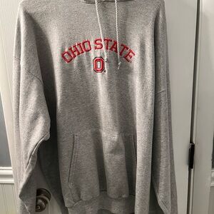 Hanes Gray Ohio State Hoodie SzXL 50% pre-shank cotton 50% polyester